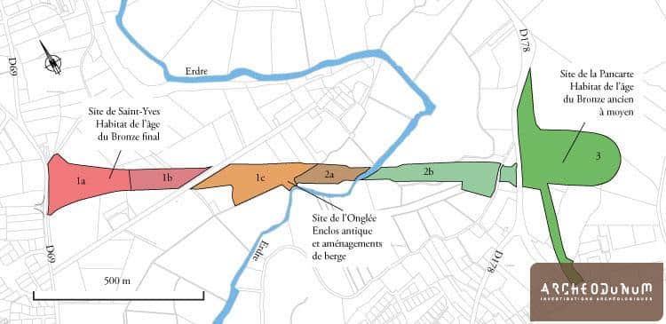 Nort-sur-Erdre - Plan général de l’intervention archéologique 